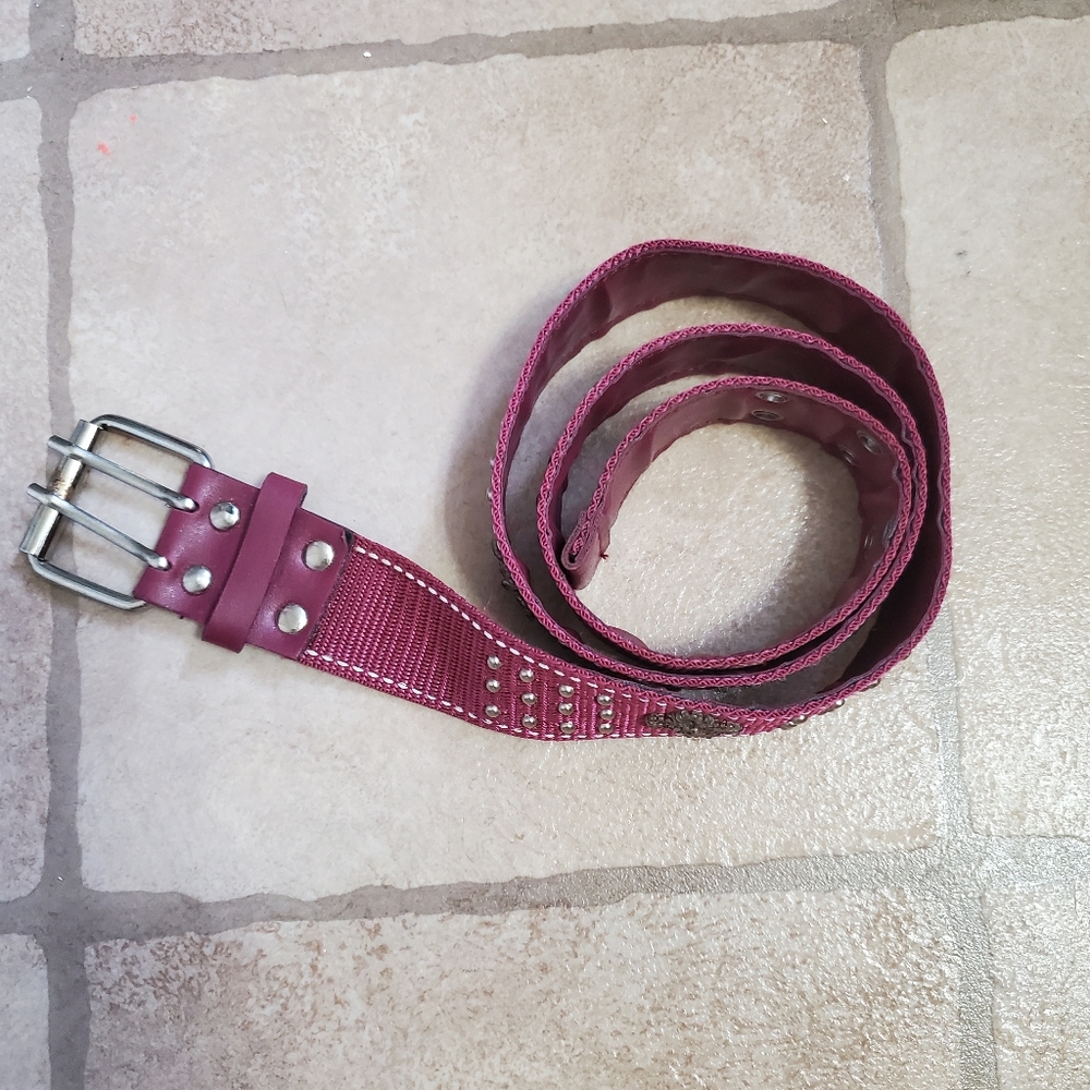 Magenta Belt with Silver Accents